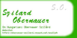 szilard obernauer business card