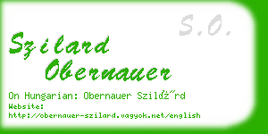 szilard obernauer business card